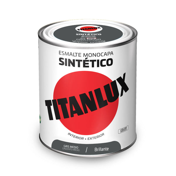 Smalto sintetico Titanlux 5808971 Grigio 750 ml Luminoso-0