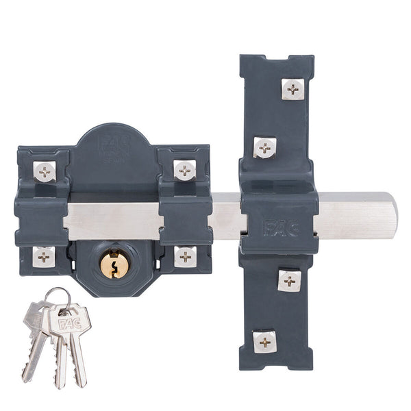 Chiavistello di sicurezza Fac 301-l/80 Acciaio Grigio scuro 50 mm 80 mm-0