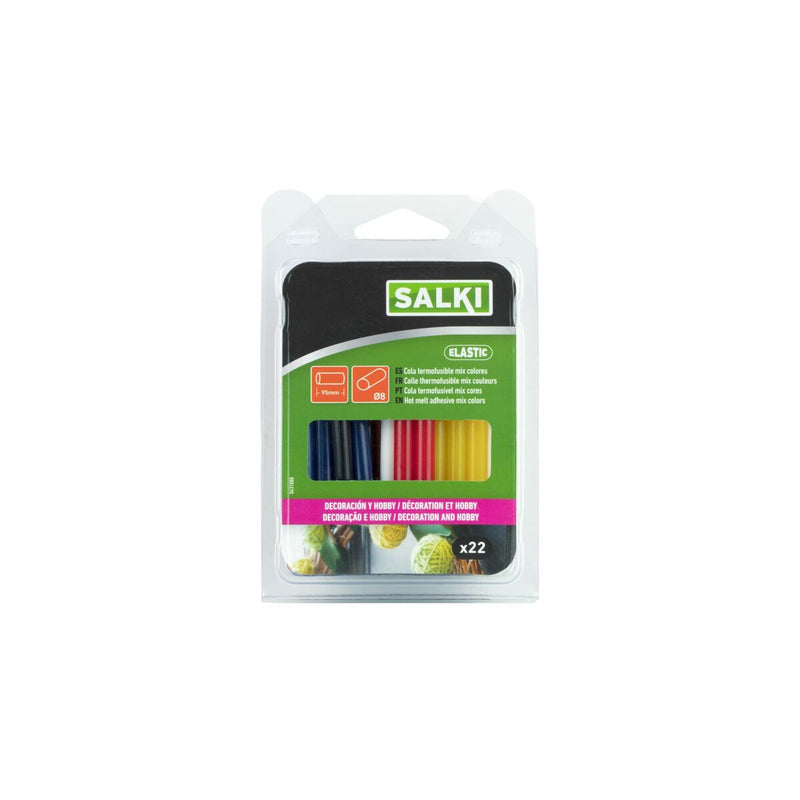 Stick di colla a caldo Salki 431088 Multicolore Decorazione Ø 8 x 95 mm 105 g (22 Unità)-3