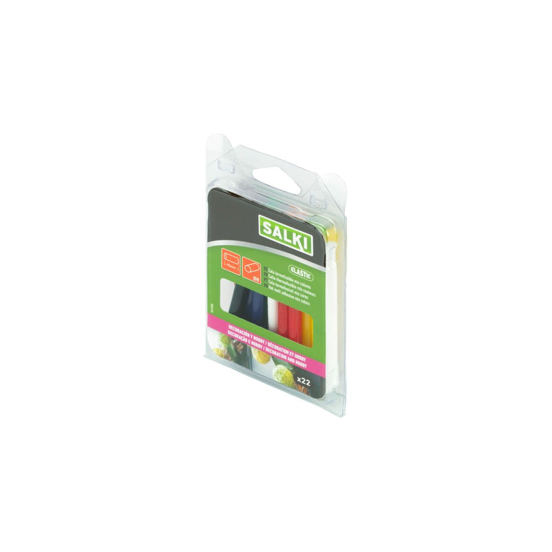 Stick di colla a caldo Salki 431088 Multicolore Decorazione Ø 8 x 95 mm 105 g (22 Unità)-2