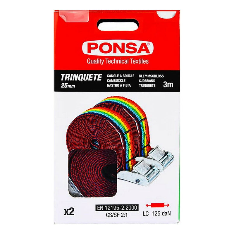 Dente di arresto Ponsa 027,048,025,920 Multicolore 25 mm x 3 m 2 Unità-2