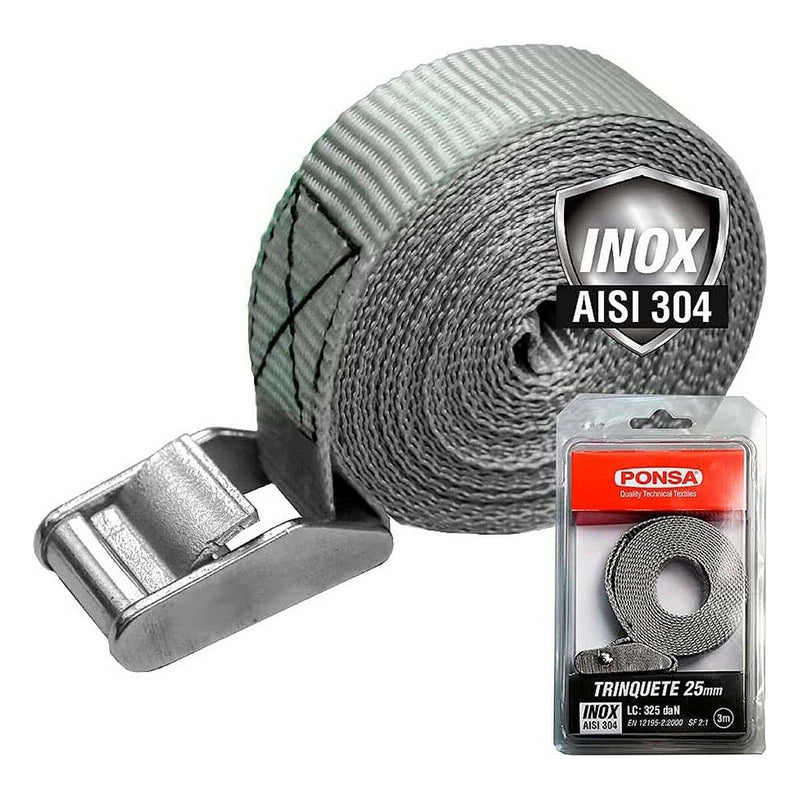 Dente di arresto Ponsa 027,207,025,503 Grigio 25 mm x 3 m-1