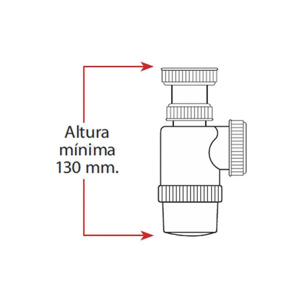 Sifone del lavandino Mirtak Plastica PVC-0