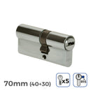 Cilindro EDM r15 Europeo Leva lunga Argentato nichel (70 mm)-2