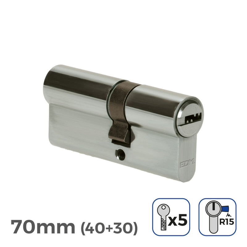Cilindro EDM r15 Europeo Leva lunga Argentato nichel (70 mm)-2