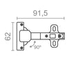 Cerniera EDM BC12 Metallo 90º Fessura-1