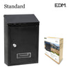 Cassetta della posta EDM Standard 21 x 6 x 30 cm Nero Acciaio-1