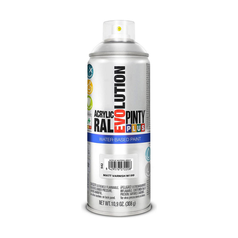 Vernice Spray Pintyplus Evolution M199 Mat Base d'acqua 400 ml Incolore-0