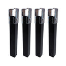 Gambe del letto Micel PT25 96402 Nero Acciaio 4 Unità (3,5 x 3,5 x 25,5 cm)-0