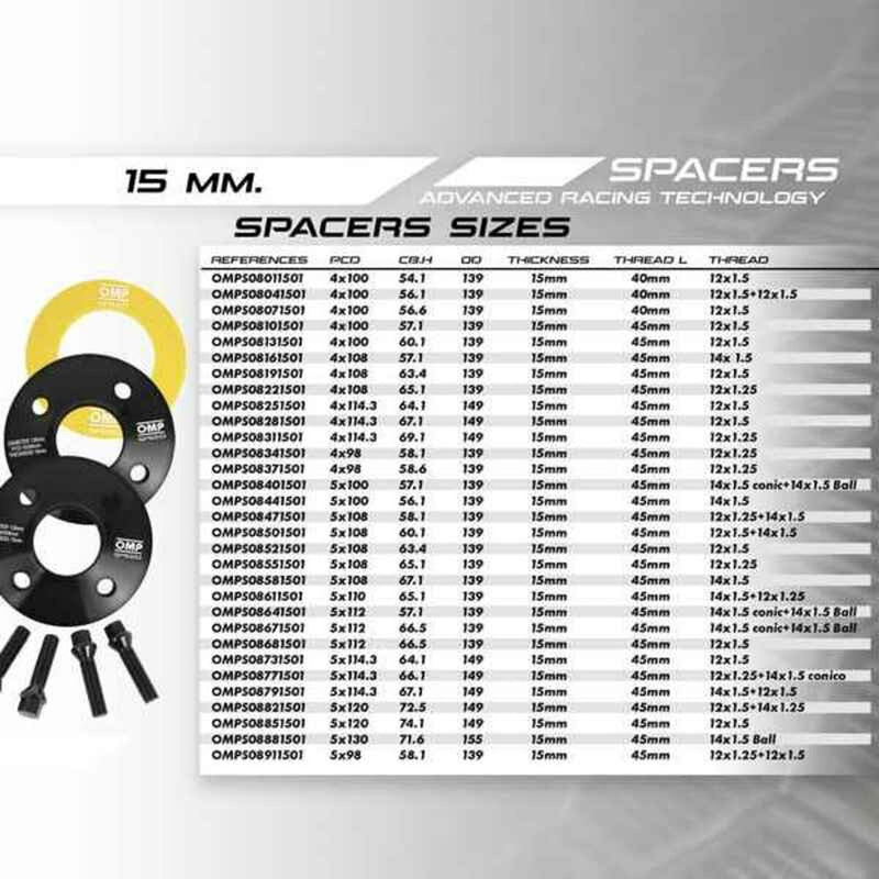 Kit di distanziali OMP OMPS08221501-4