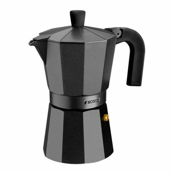 Cafettiera Italiana Monix Braisogona_M640006 Nero Alluminio 6 Tazze-0