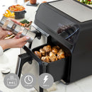 Friggitrice ad Aria InnovaGoods Fryinn Double 8000 Nero 3400 W 8 L Acciaio inossidabile-11