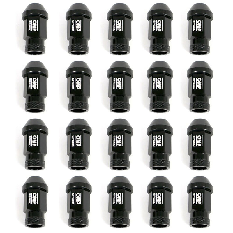 Set Dadi OMP 7075 Nero 20 uds M14 x 1,25-2