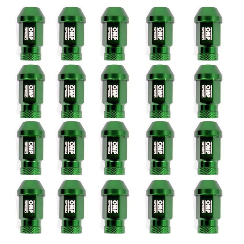 Set Dadi OMP 7075 Verde 20 uds M14 x 1,25-2