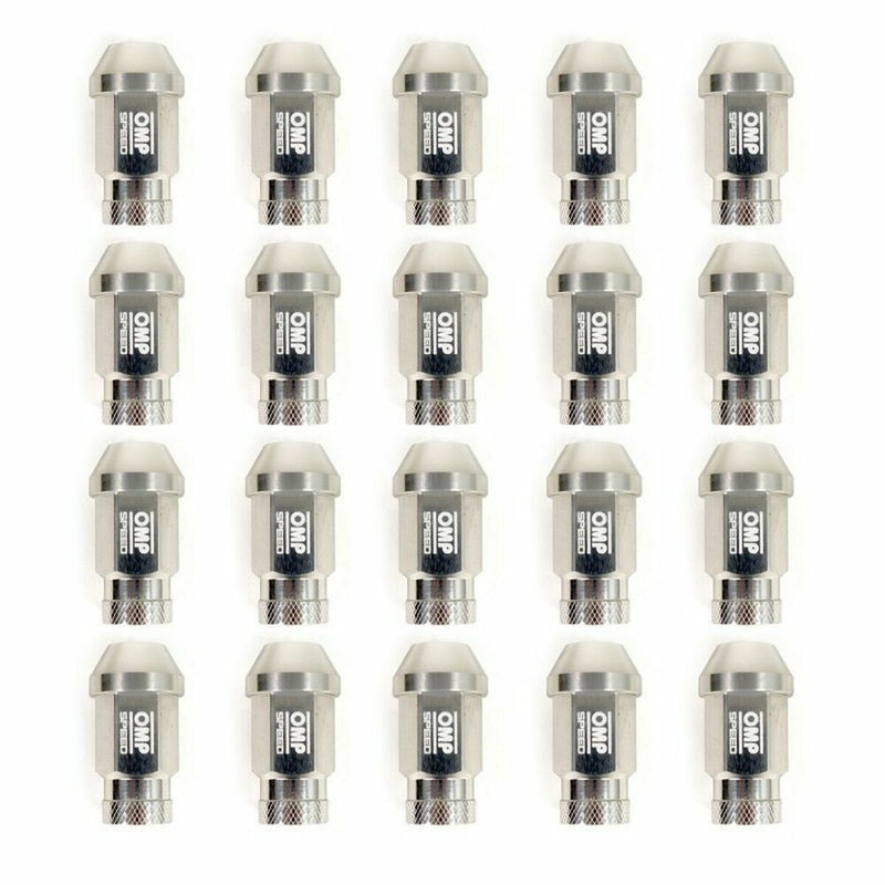 Set Dadi OMP 7075 Argento 20 uds M14 x 1,25-2
