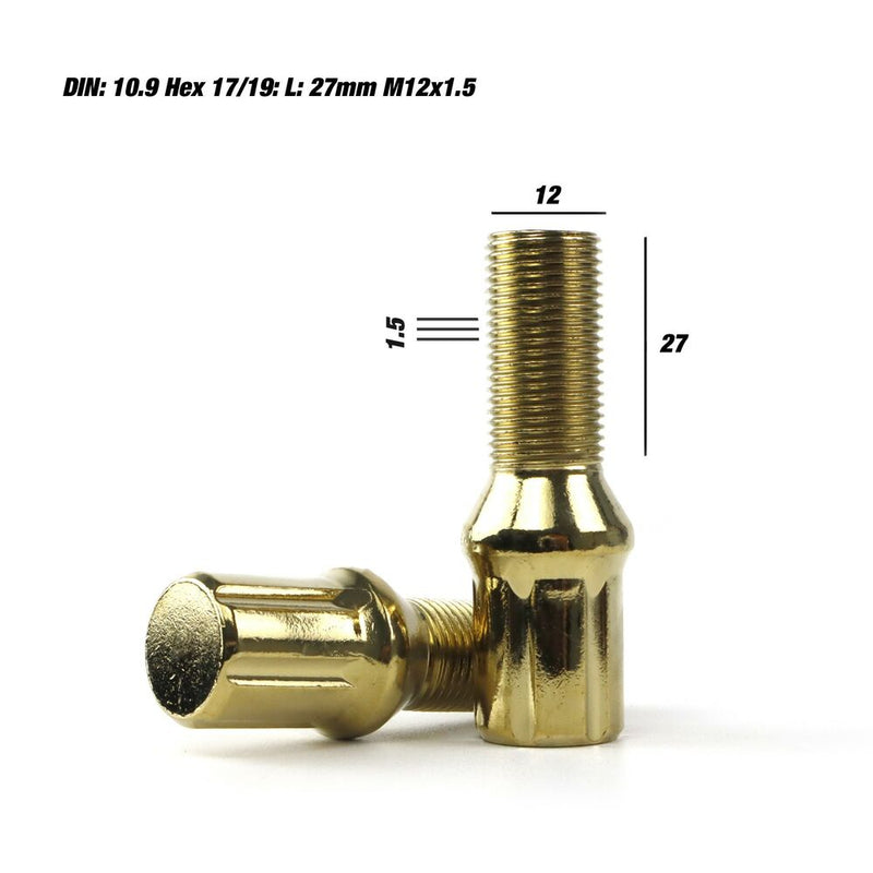 Set Dadi OMP 27 mm Giallo 20 uds M12 x 1,50-4