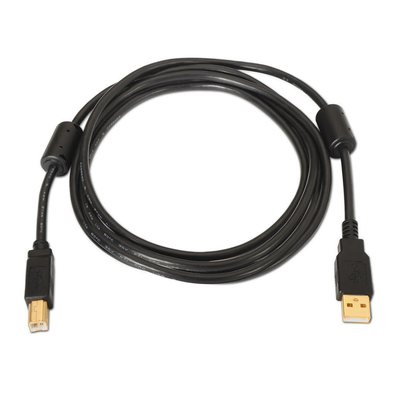 Cavo USB A con USB B Aisens A101-0011 Nero 5 m-1