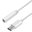 Adattatore USB C con Jack 3.5 mm Aisens A109-0384 Bianco 15 cm-0