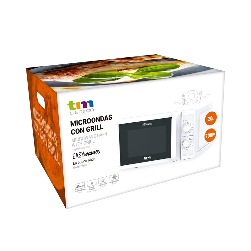 Microonde con Grill TM Electron Bianco 700 W 20 L-2