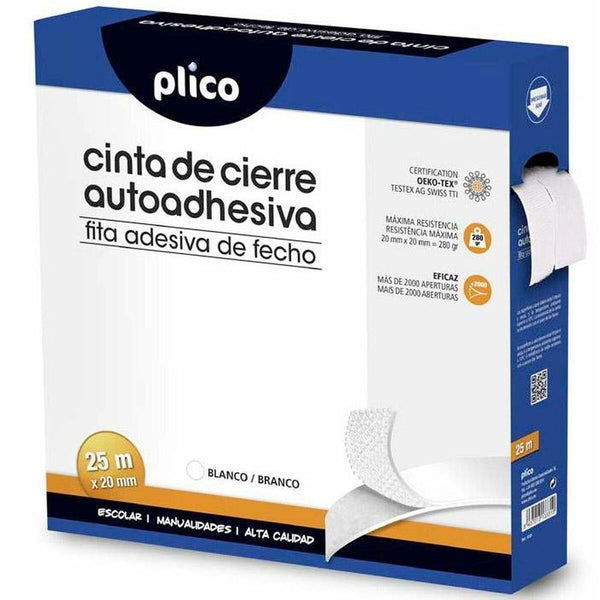 Nastro Adesivo PLICO Bianco 20 mm x 25 m-0