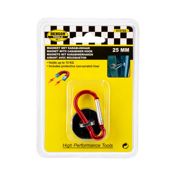 Moschettone Bensontools Rosso Calamita Acciaio (2,5 cm)-0