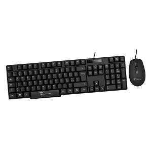 Techmade Kit Tastiera + Mouse Wired Filo Black-0