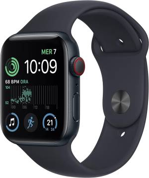Apple Watch SE 2022 Cell 44mm Midnight Aluminium Case/Midnight Sport Band ITA MNPY3TY/A-0