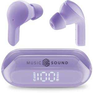 Cellularline MS Auricolari Slide 3EQ Modes LCD TWS BT Viola-0
