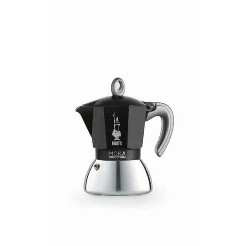 Caffettiera Italiana Bialetti Moka Nero Acciaio inossidabile Alluminio 200 ml 4 Tazze-0