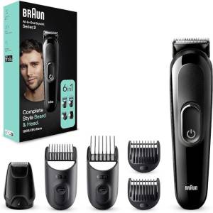 Braun Regolabarba e Capelli Series 3 MGK3410 Nero-0