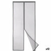 Zanzariera Magnetica Grigio Poliestere Calamita 90 x 210 cm (12 Unità)-0