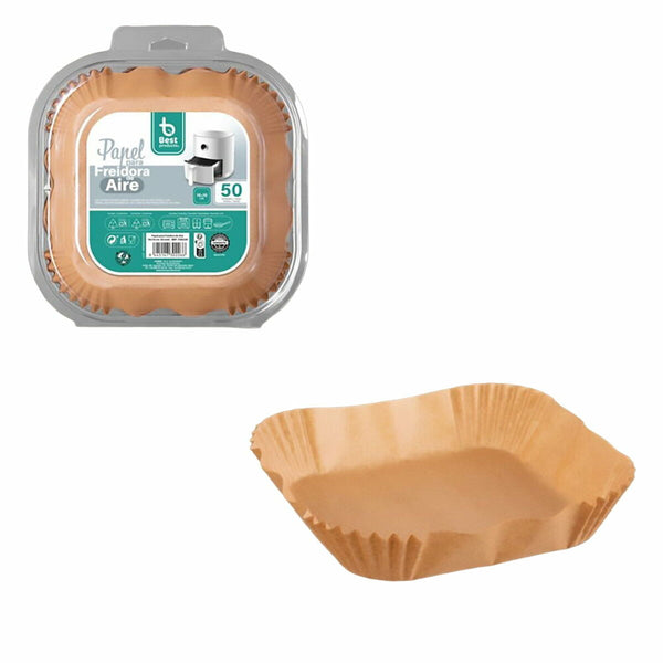 Carta per friggitrice ad aria Best Products Green 730226 16 x 16 cm Quadrato 50 Unità-0