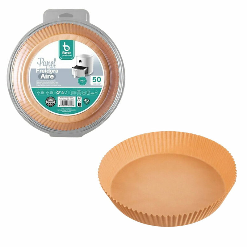 Carta per friggitrice senza olio Best Products Green 730227 Rotondo 50 Unità Ø 20 cm-0
