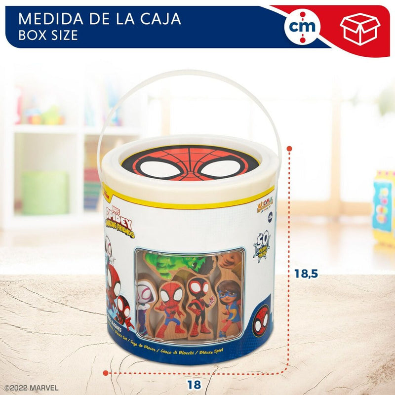 Playset Spidey Amazing Friends 50 Pezzi 4 Unità 8 x 9,5 x 1,5 cm-1