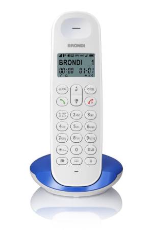 Telefono Cordless Brondi Lotus Bianco/Blu-0