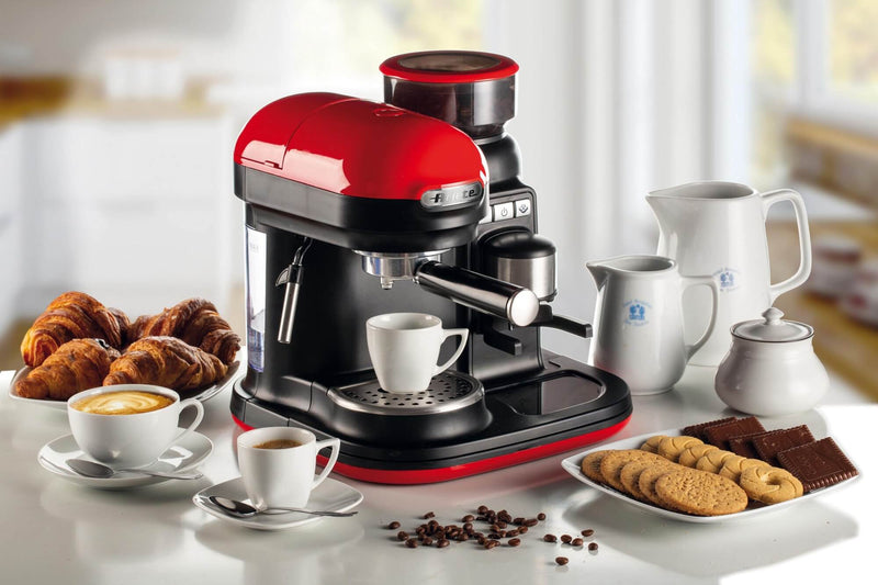 Macchina da caffè espresso con macinacaffè Moderna Rosso bigeshop