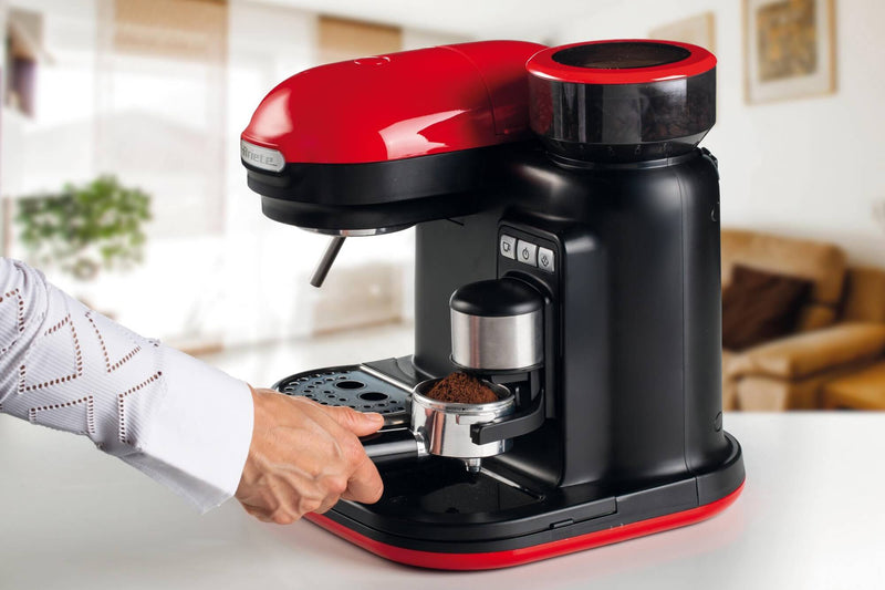 Macchina da caffè espresso con macinacaffè Moderna Rosso bigeshop