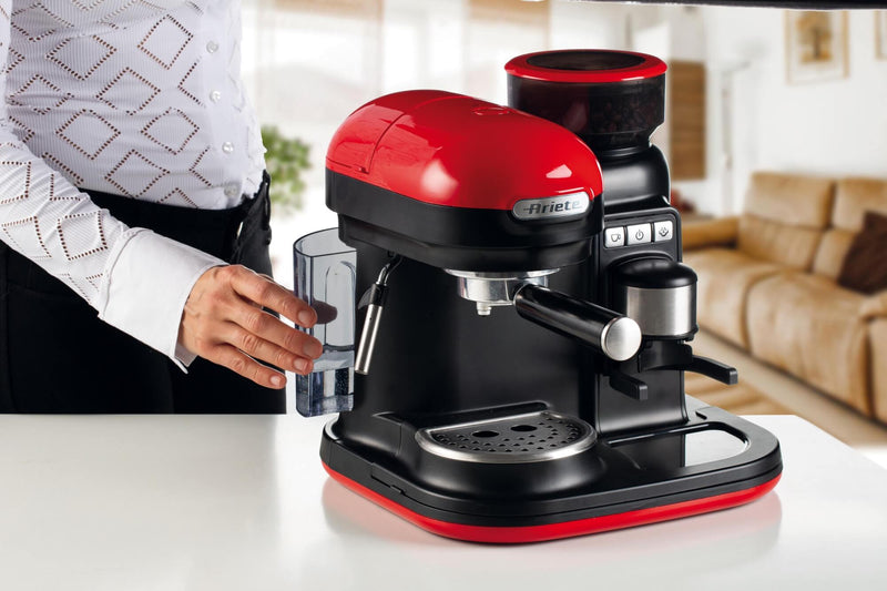 Macchina da caffè espresso con macinacaffè Moderna Rosso bigeshop