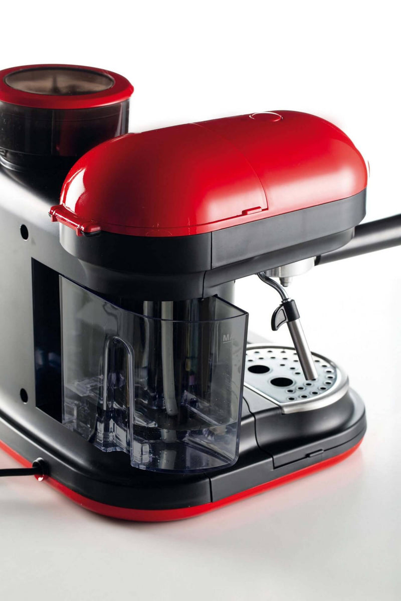 Macchina da caffè espresso con macinacaffè Moderna Rosso bigeshop