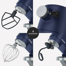 Impastatrice professionale KM126 800 W  5 Litri Base in metallo  blu opaco opaco e argento H.KOENIG H.KOENIG