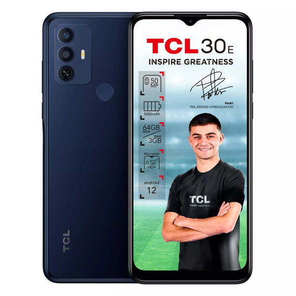 TCL Smartphone 30e Atlantic Blue 6.52" 3gb/64gb 5000mah Dual SimOne Size