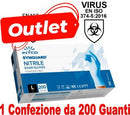 Guanti Cnf.Danneggiata Nitrile Medico S.Polv. 1Conf/200pz Taglia L-0