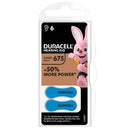 (1 Confezione) Duracell ActiveAir Batterie 6pz Acustiche Medical DA675 - bigeshop