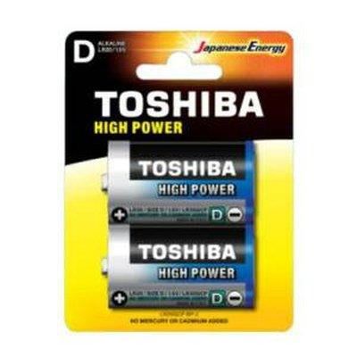 (1 Confezione) Toshiba Batterie 2pz Torcia LR20GCP BP-2 D Alcaline - bigeshop