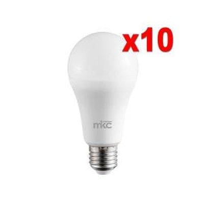 20 pezzi MKC Lampadina Led E27 18W 120W Luce Bianca Calda 3000K A60