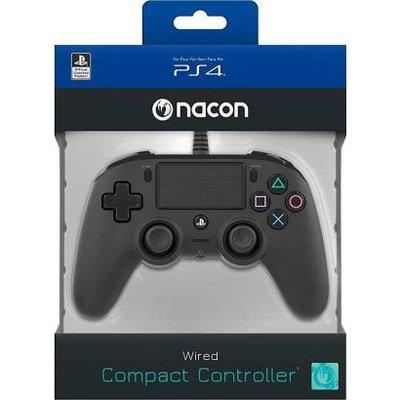 PS4 Nacon Wired Compact Controller Color Edition - Black