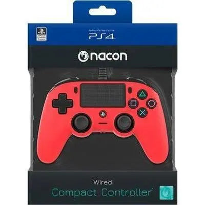 PS4 Nacon Wired Compact Controller Color Edition - Red