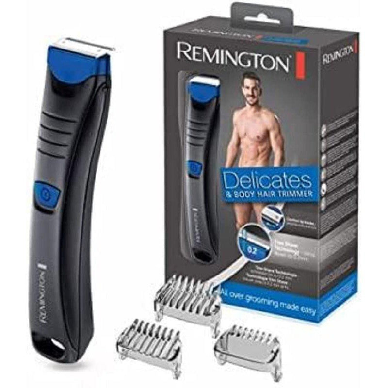 Remington Rifinitore E Rasoio Per Il Corpo, Intimo, Ascelle, Capelli Corti, 0.2 Mm Lama A Due Sensi, Nero Blu - bigeshop