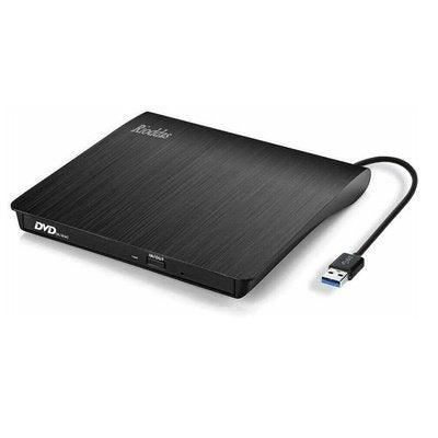 Rioddas Unità CD/DVD Esterno, USB 3.0 Portatile +/- RW Black