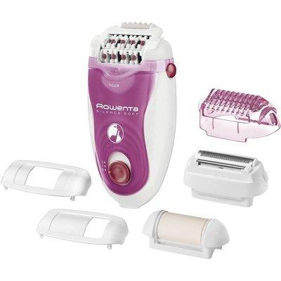 Rowenta EP5660 Silence Soft Epilatore, Epilazione Silenziosa per Gambe con la Tecnologia Micro-Contact, 7 accessori, 4, 8 W, 220 - 240 V, Viola/Bianco - bigeshop